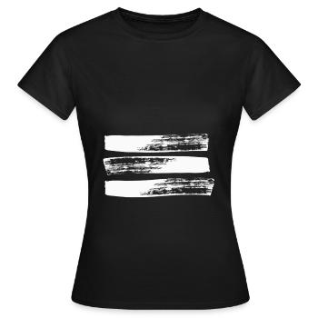 Three brush strips - Women's T-Shirt - black - Front - AI Model Female 172 dark (172cm)