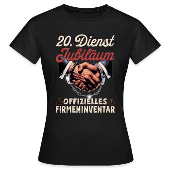 Cadeau d’anniversaire de l’entreprise pour les 20 ans de l’entreprise - T-shirt Femme - noir - Devant - AI Model Female 172 dark (172cm)