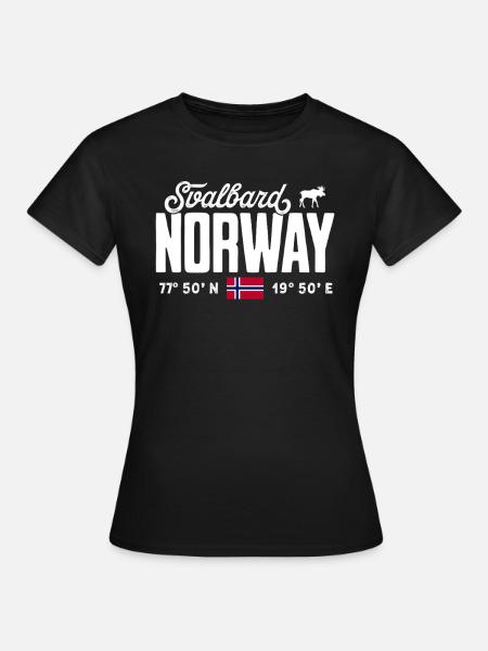 Norwegen Norway Norge Skandinavien Svalbard - Frauen T-Shirt - Schwarz