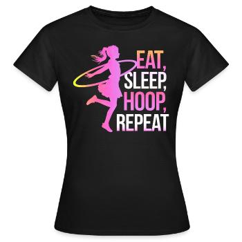 Dance Hoop Girl Dancer Hoop - Women's T-Shirt - black - Front - AI Model Female 172 dark (172cm)