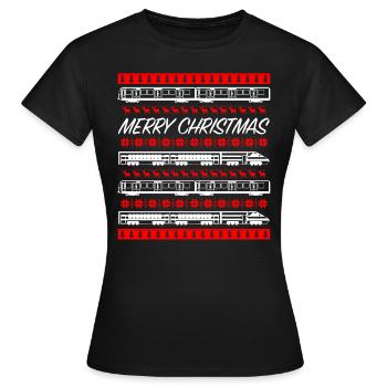 Conducteur de train - T-shirt Femme - noir - Devant - AI Model Female 172 dark (172cm)