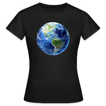 Planet Erde - Frauen T-Shirt - Schwarz - Vorne - AI Model Female 172 dark (172cm)