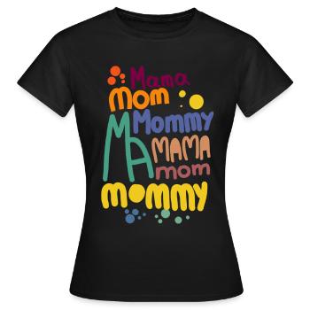 Maman - T-shirt Femme - noir - Devant - AI Model Female 172 dark (172cm)