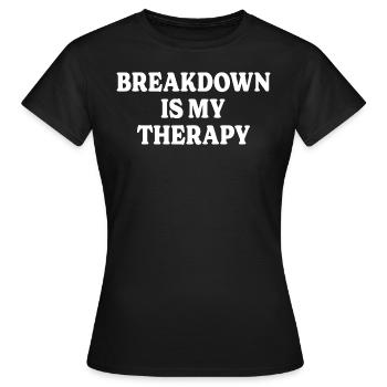 Musicien Thérapie Musique Metalcore Breakdown - T-shirt Femme - noir - Devant - AI Model Female 172 dark (172cm)