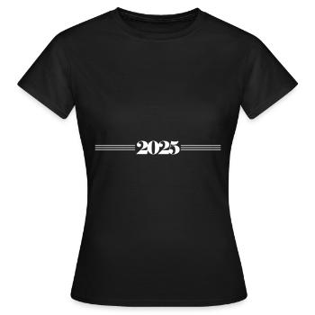 2025 Strich - Frauen T-Shirt - Schwarz - Vorne - AI Model Female 172 dark (172cm)