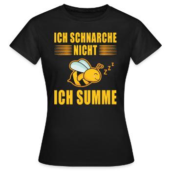 Les abeilles dorment je ne ronfle pas je somme - T-shirt Femme - noir - Devant - AI Model Female 172 dark (172cm)