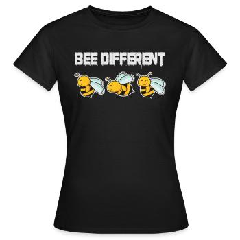 Bee Different Bienen Sei Anders Be Yourself - Frauen T-Shirt - Schwarz - Vorne - AI Model Female 172 dark (172cm)