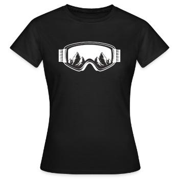 Lunettes de ski montagnes Alpes sports d'hiver amateurs de sports d'hiver - T-shirt Femme - noir - Devant - AI Model Female 172 dark (172cm)