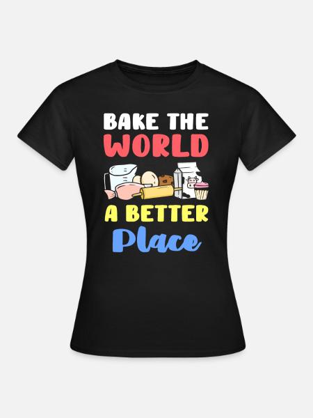 Backen Bäcker - Frauen T-Shirt - Schwarz