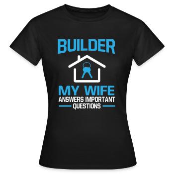 Maître d’ouvrage Chantier gros œuvre épouse - T-shirt Femme - noir - Devant - AI Model Female 172 dark (172cm)