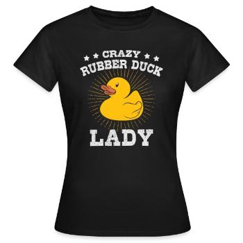 Rubber Duck Lady Quietscheente - Frauen T-Shirt - Schwarz - Vorne - AI Model Female 172 dark (172cm)
