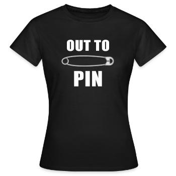 Out To Pin Wrestling Pun Pinfall Knockout - T-shirt Femme - noir - Devant - AI Model Female 172 dark (172cm)