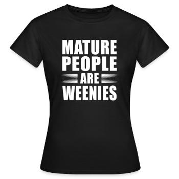 Erwachsene Menschen Sind Wichser Sarkasmus - Frauen T-Shirt - Schwarz - Vorne - AI Model Female 172 dark (172cm)