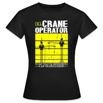 Crane Operator Vintage Crane Crane Crane Crane Crane - Women's T-Shirt - black - Front - AI Model Female 172 dark (172cm)