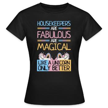 Femmes de ménage Fabuleuse licorne magique seulement mieux - T-shirt Femme - noir - Devant - AI Model Female 172 dark (172cm)