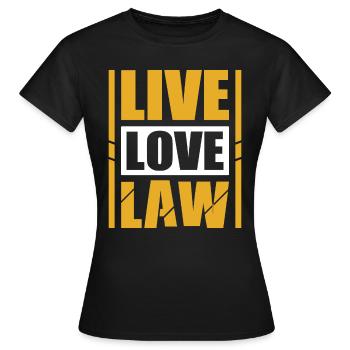 Étudiants en droit, candidats à l’examen avocat - T-shirt Femme - noir - Devant - AI Model Female 172 dark (172cm)