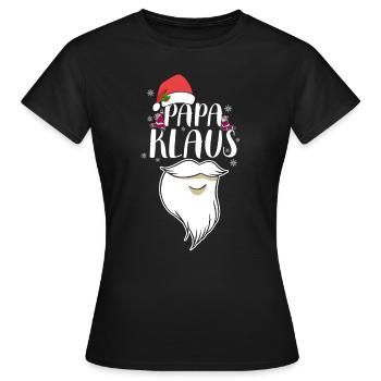 Papa Claus Weihnachten Santa Claus Familienvater - Frauen T-Shirt - Schwarz - Vorne - AI Model Female 172 dark (172cm)