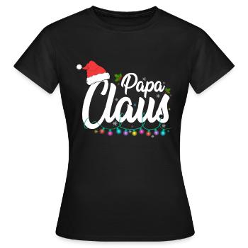 Papa Claus Weihnachten Santa Claus Familienvater - Frauen T-Shirt - Schwarz - Vorne - AI Model Female 172 dark (172cm)