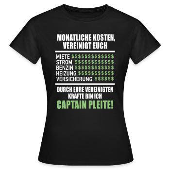 Monatliche Kosten Vereinigt Euch Miete Strom - Frauen T-Shirt - Schwarz - Vorne - AI Model Female 172 dark (172cm)