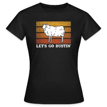 Let's Go Butin' Mutton Vintage Sheep Gift - Women's T-Shirt - black - Front - AI Model Female 172 dark (172cm)
