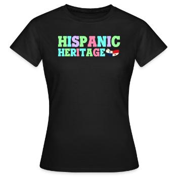 Hispanic Heritage Vintage Lateinamerika Geschenk - Frauen T-Shirt - Schwarz - Vorne - AI Model Female 172 dark (172cm)