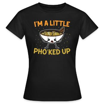 Je suis un peu pho’ked up Asie du Sud-Est Vietnam soupe - T-shirt Femme - noir - Devant - AI Model Female 172 dark (172cm)