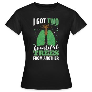 Lungenoperation Spender Lunge Transplantation - Frauen T-Shirt - Schwarz - Vorne - AI Model Female 172 dark (172cm)