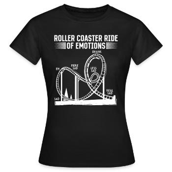 Roller Coaster Ride Of Emotions Looping Gift - T-shirt Femme - noir - Devant - AI Model Female 172 dark (172cm)