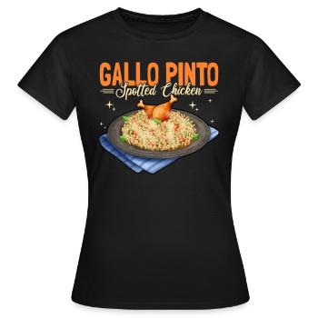 Gallo Pinto Poulet tacheté - T-shirt Femme - noir - Devant - AI Model Female 172 dark (172cm)