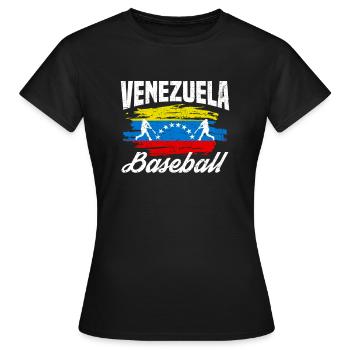 Championnat du Venezuela de baseball - T-shirt Femme - noir - Devant - AI Model Female 172 dark (172cm)