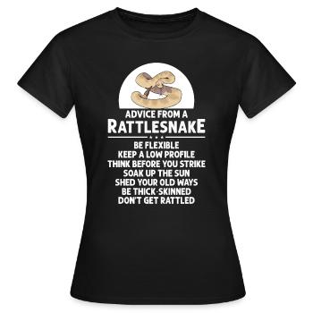 Advice From Rattlesnake Snakes Gift - Women's T-Shirt - black - Front - AI Model Female 172 dark (172cm)