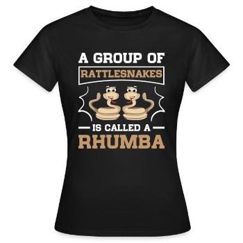 Group Of Rattlesnake Called Rhumba Terrarium - Women's T-Shirt - black - Front - AI Model Female 172 dark (172cm)