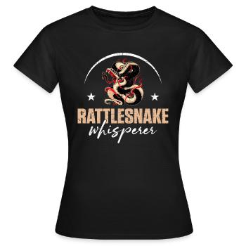 Rattlesnake, Whisperer, Amphibians and Reptiles - Women's T-Shirt - black - Front - AI Model Female 172 dark (172cm)