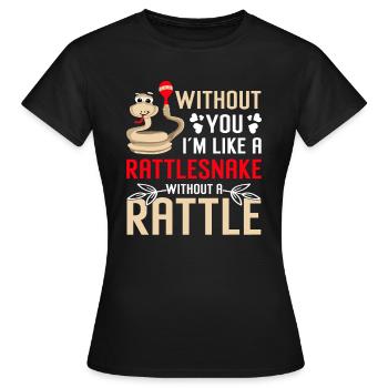 Relationship Snakes Gift Rattlesnake Rattle - Women's T-Shirt - black - Front - AI Model Female 172 dark (172cm)