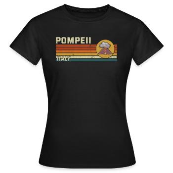Pompéi Italie Vintage éruption volcanique cadeau - T-shirt Femme - noir - Devant - AI Model Female 172 dark (172cm)