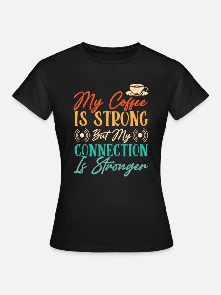 Radio Moderator Kaffee - Frauen T-Shirt - Schwarz