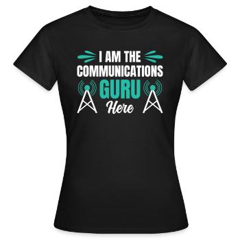 Profession de présentateur de radio de gourou de la communication - T-shirt Femme - noir - Devant - AI Model Female 172 dark (172cm)