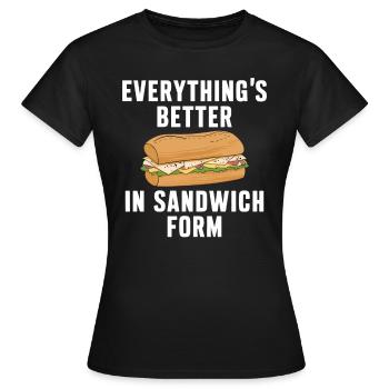 Sandwiches Toast Sandwich Maker Gift - T-shirt Femme - noir - Devant - AI Model Female 172 dark (172cm)