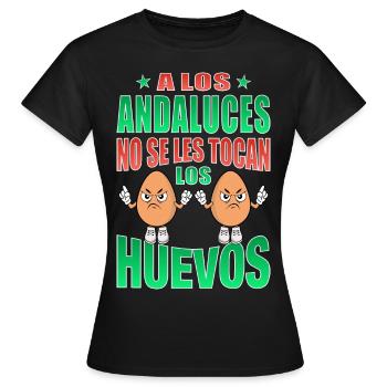 Andalusier rühren ihre Eier nicht an - Frauen T-Shirt - Schwarz - Vorne - AI Model Female 172 dark (172cm)