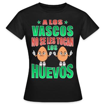 Die Basken rühren ihre Eier nicht an - Frauen T-Shirt - Schwarz - Vorne - AI Model Female 172 dark (172cm)
