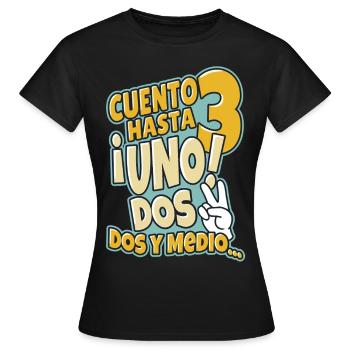 Count up to 3 - Women's T-Shirt - black - Front - AI Model Female 172 dark (172cm)