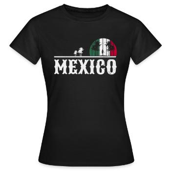 Mexique Rétro Amérique latine Drapeau mexicain - T-shirt Femme - noir - Devant - AI Model Female 172 dark (172cm)