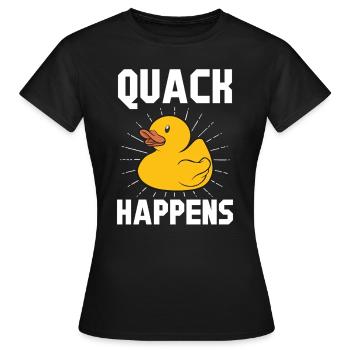 canards en caoutchouc cadeau jaune canard coin-coin se produit - T-shirt Femme - noir - Devant - AI Model Female 172 dark (172cm)
