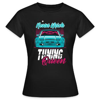 Tuning queen woman tuner tuning car sports car - Women's T-Shirt - black - Front - AI Model Female 172 dark (172cm)