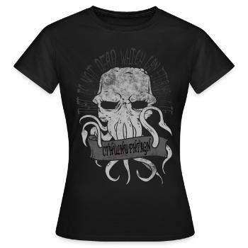 Allmächtiger Cthulskull - Frauen T-Shirt - Schwarz - Vorne - AI Model Female 172 dark (172cm)