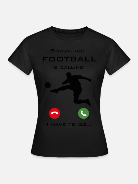 Voetbal roept - Vrouwen T-shirt - zwart