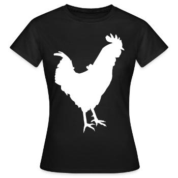 Le coq - T-shirt Femme - noir - Devant - AI Model Female 172 dark (172cm)