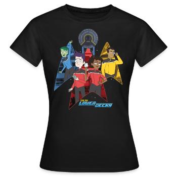 Star Trek Lower Decks Crew - Women's T-Shirt - black - Front - AI Model Female 172 dark (172cm)