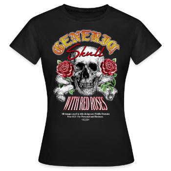 Crâne générique - T-shirt Femme - noir - Devant - AI Model Female 172 dark (172cm)