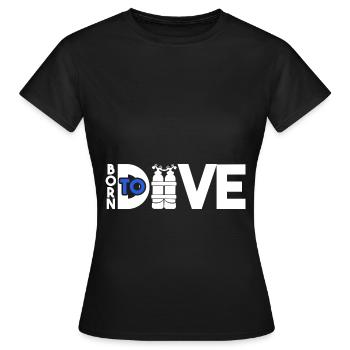 Plongée plongée - T-shirt Femme - noir - Devant - AI Model Female 172 dark (172cm)